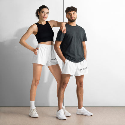 Unisex Athletic Shorts worn by a man and woman, showcasing breathable and lightweight design for active lifestyles.