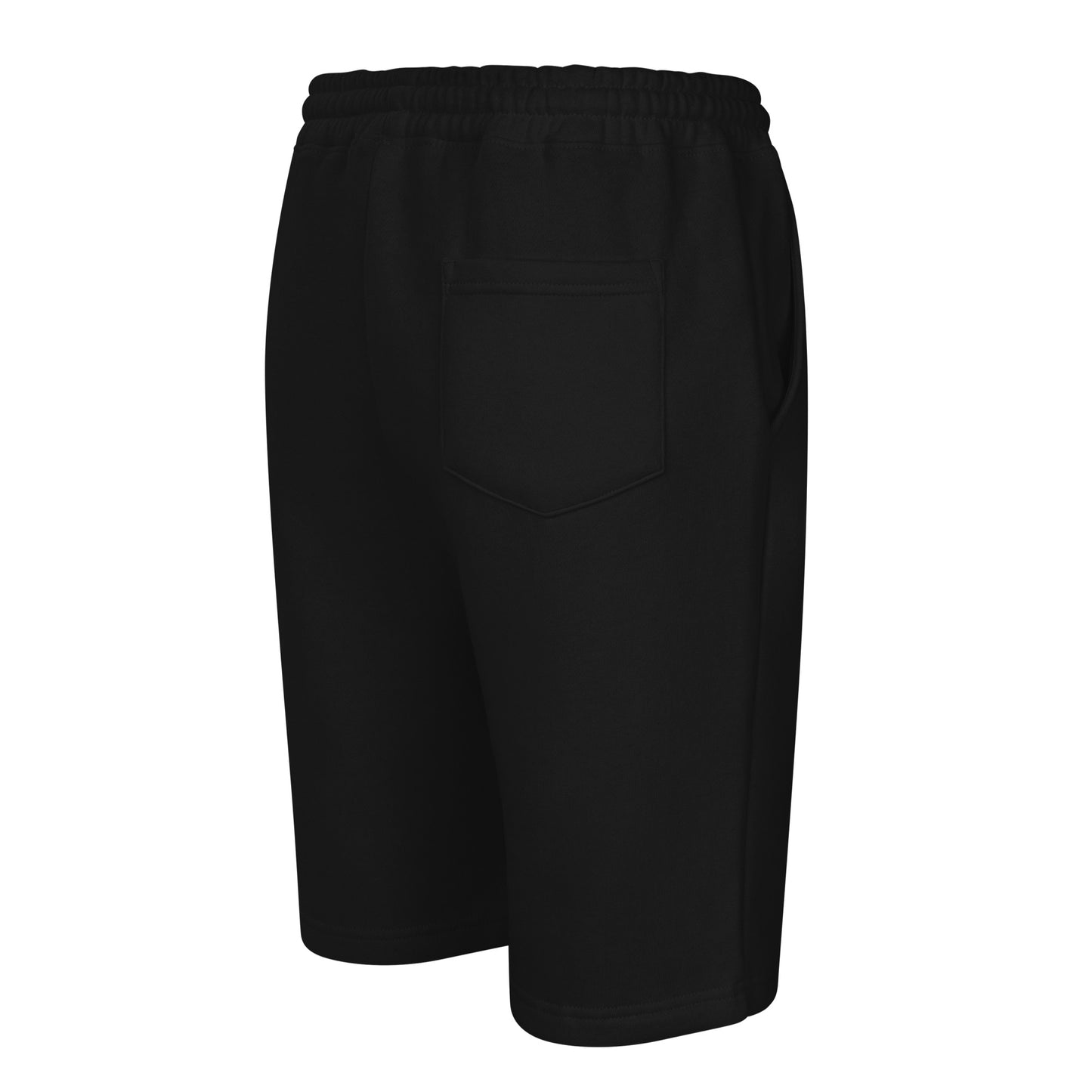 men’s fleece shorts in black, featuring a soft, warm fabric with a comfortable fit for casual wear.