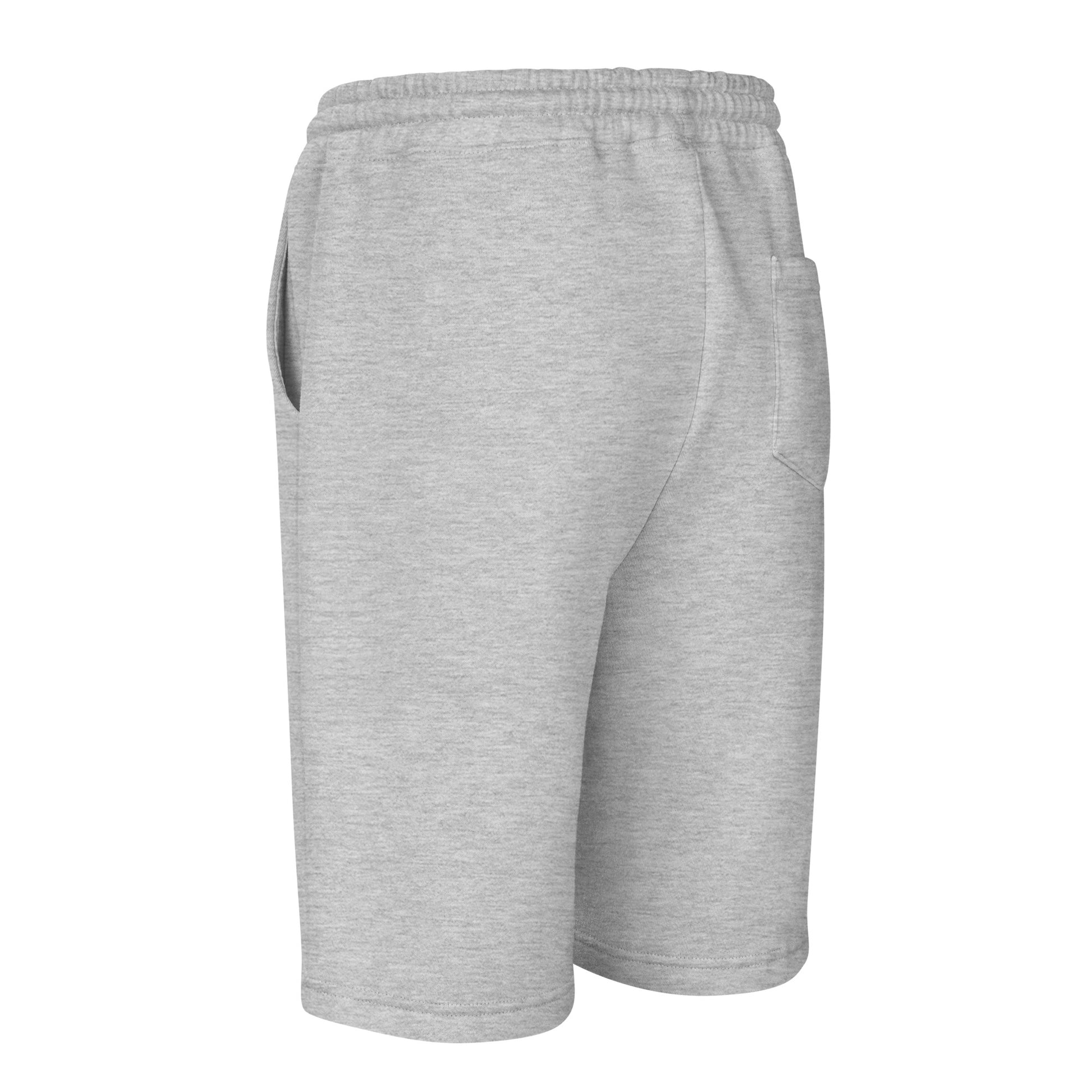 Men’s Fleece Shorts in gray, showcasing soft fleece material and a comfortable fit for relaxed wear.