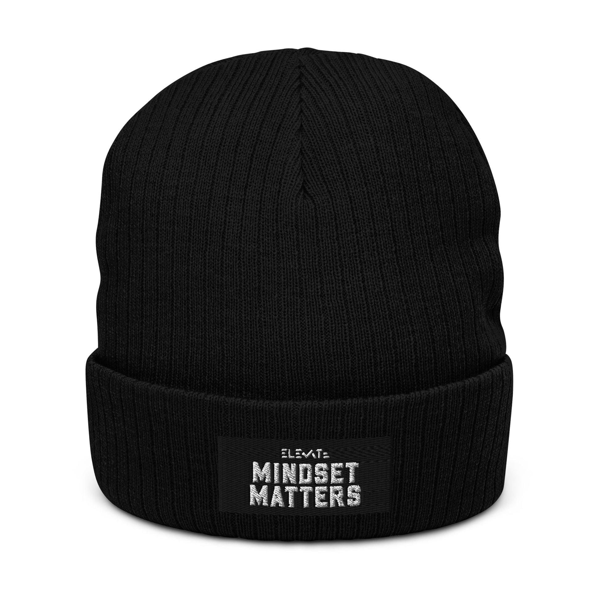 ELEVATE Ribbed Knit Beanie | Warm Winter Hat | Cozy Streetwear Beanie | Soft Unisex Headwear | Casual Everyday Knit Hat