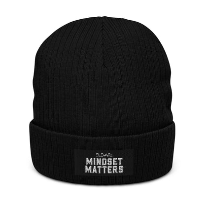 ELEVATE Ribbed Knit Beanie | Warm Winter Hat | Cozy Streetwear Beanie | Soft Unisex Headwear | Casual Everyday Knit Hat