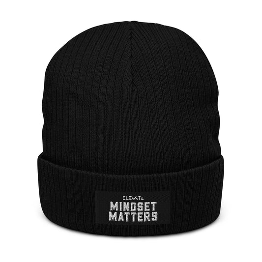 ELEVATE Ribbed Knit Beanie | Warm Winter Hat | Cozy Streetwear Beanie | Soft Unisex Headwear | Casual Everyday Knit Hat