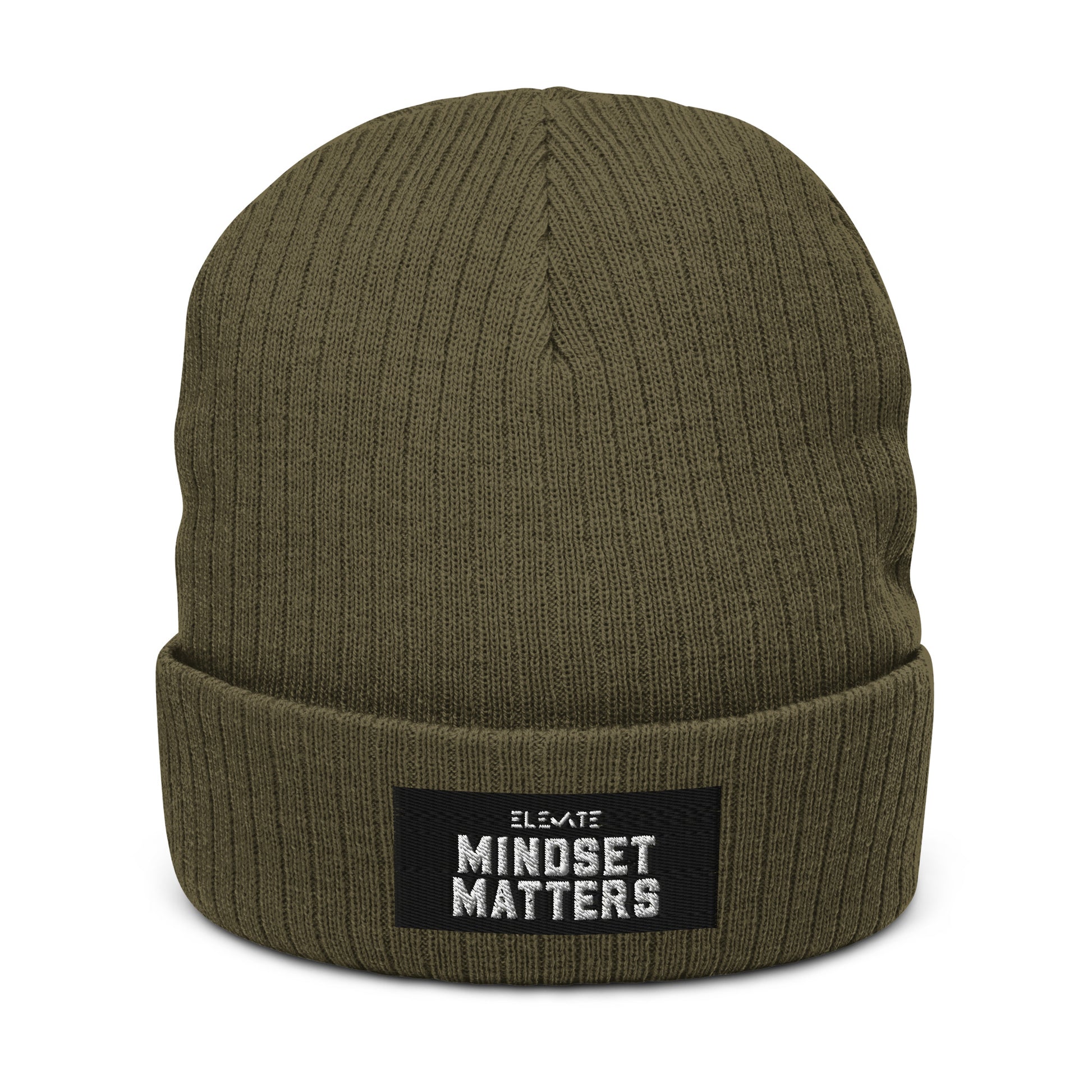 Ribbed Knit Beanie front view